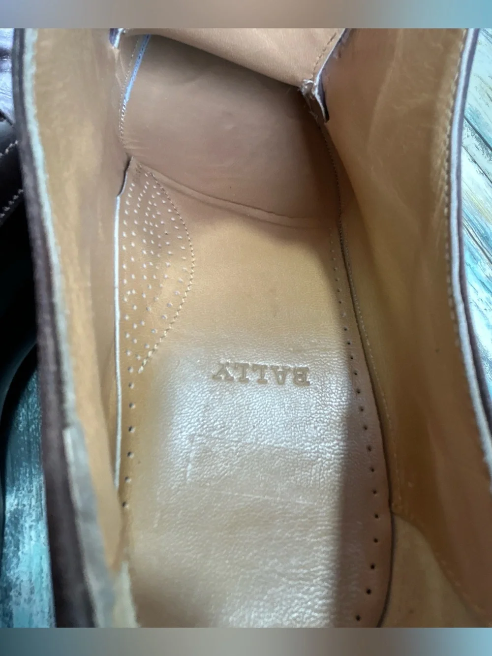 Bally Romedo Oxford Shoes Mens Size 10.5D Soft Brown Leather Italy Made Dress